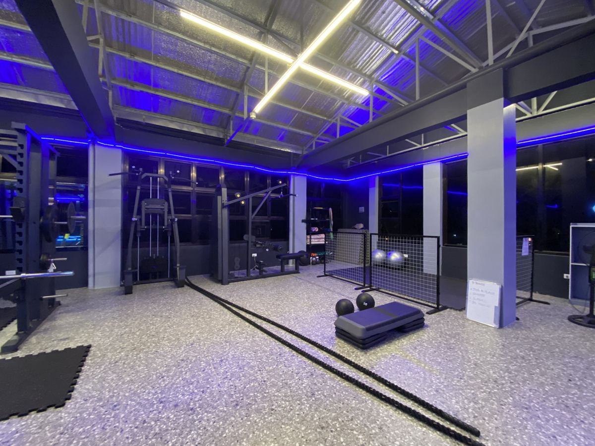 Functional area with battle ropes and slam balls